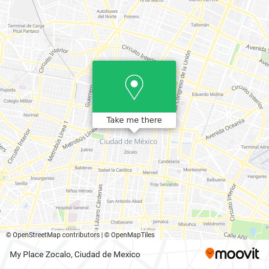 Mapa de My Place Zocalo