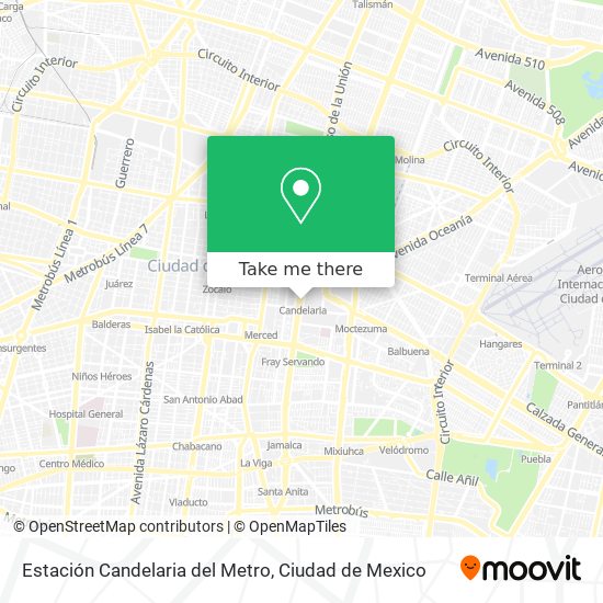 Estación Candelaria del Metro map