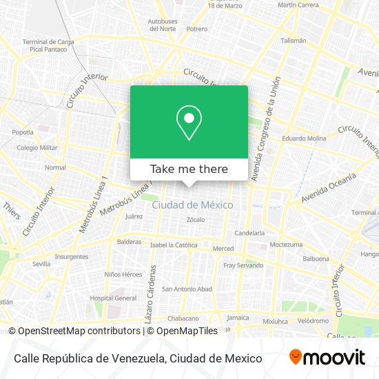 Mapa de Calle República de Venezuela