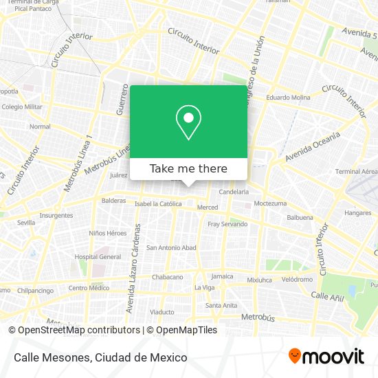 Mapa de Calle Mesones