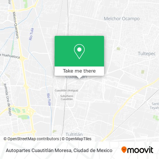 Mapa de Autopartes Cuautitlán Moresa