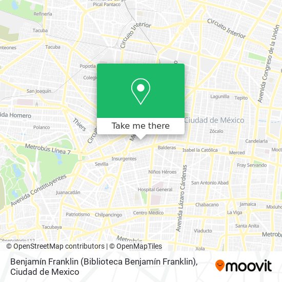 Benjamín Franklin (Biblioteca Benjamín Franklin) map