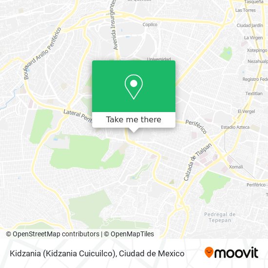 Kidzania (Kidzania Cuicuilco) map