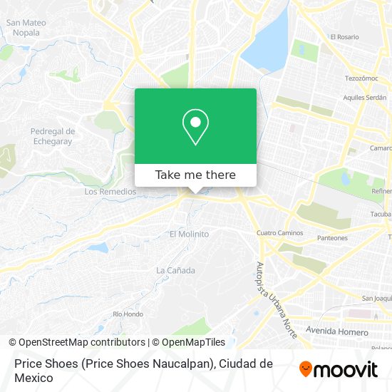 Mapa de Price Shoes (Price Shoes Naucalpan)