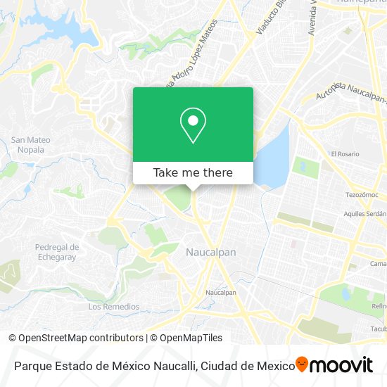 Parque Estado de México Naucalli map