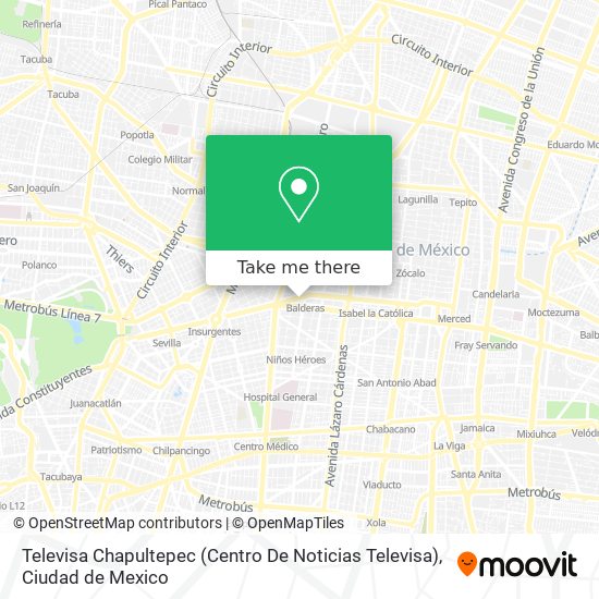 Televisa Chapultepec (Centro De Noticias Televisa) map
