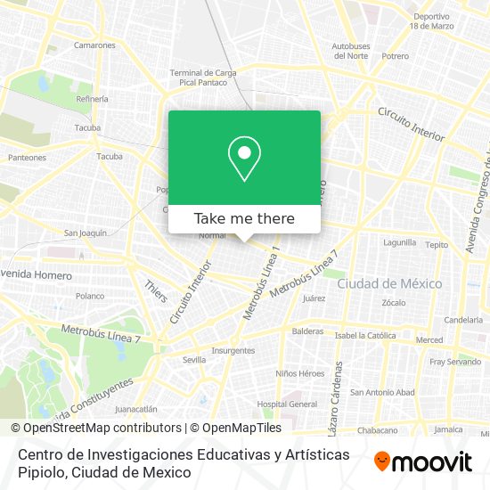 Centro de Investigaciones Educativas y Artísticas Pipiolo map