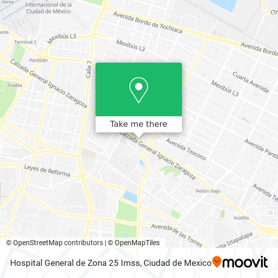 Hospital General de Zona 25 Imss map