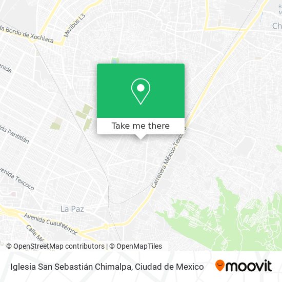 Iglesia San Sebastián Chimalpa map