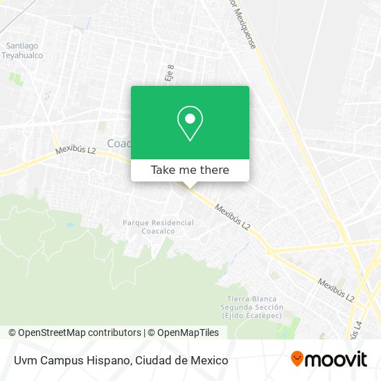 Uvm Campus Hispano map
