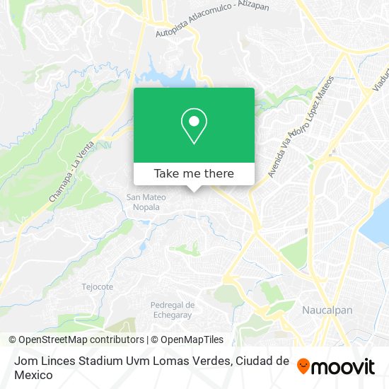 Jom Linces Stadium Uvm Lomas Verdes map