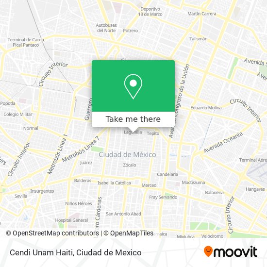 Mapa de Cendi Unam Haiti