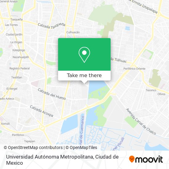 Mapa de Universidad Autónoma Metropolitana