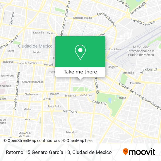 Retorno 15 Genaro García 13 map