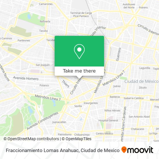 Fraccionamiento Lomas Anahuac map