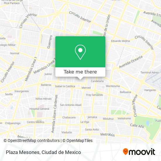 Plaza Mesones map