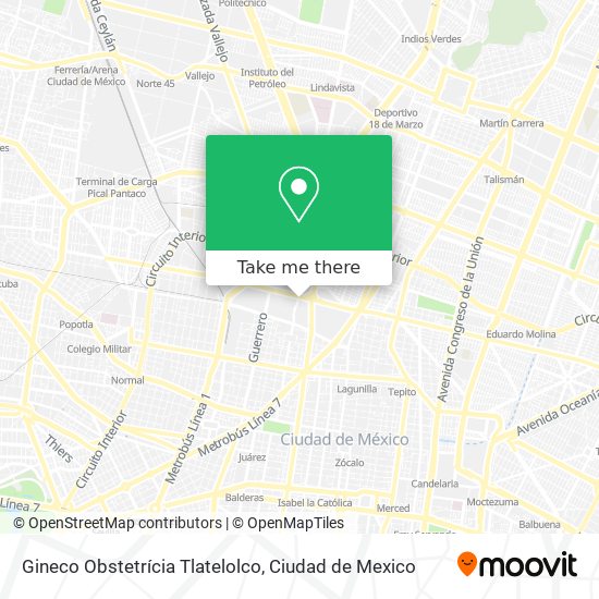 Gineco Obstetrícia Tlatelolco map