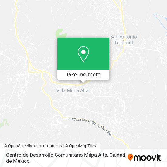 Mapa de Centro de Desarrollo Comunitario Milpa Alta