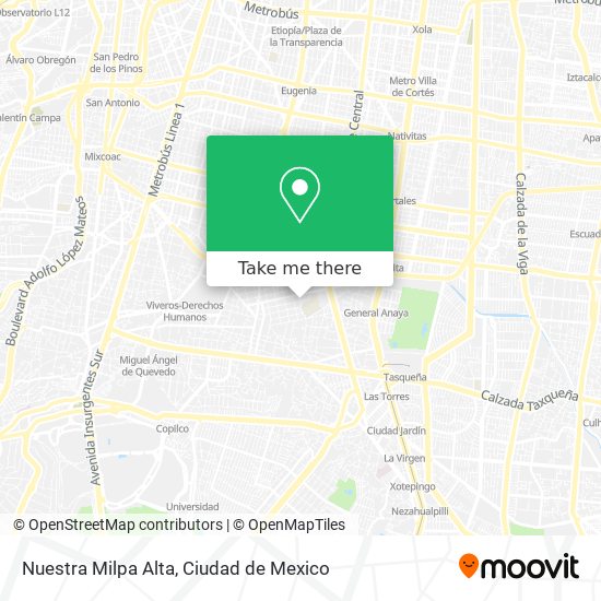 Mapa de Nuestra Milpa Alta