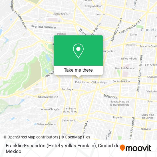 Franklin-Escandón (Hotel y Villas Franklin) map