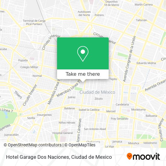 Mapa de Hotel Garage Dos Naciones