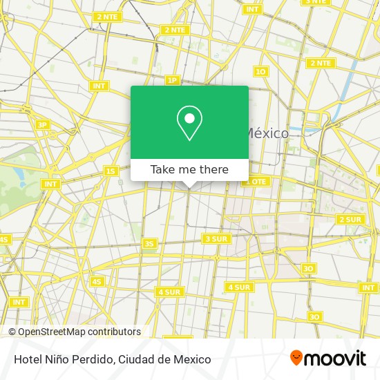 Mapa de Hotel Niño Perdido