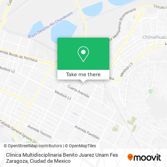 Clinica Multidisciplinaria Benito Juarez Unam Fes Zaragoza map