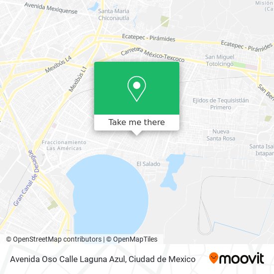 Mapa de Avenida Oso Calle Laguna Azul