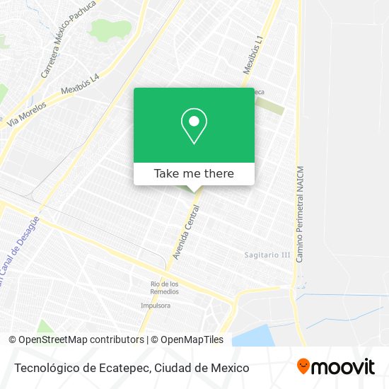 Mapa de Tecnológico de Ecatepec