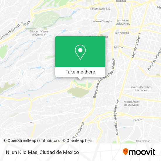 Ni un Kilo Más map