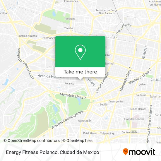 Energy Fitness Polanco map
