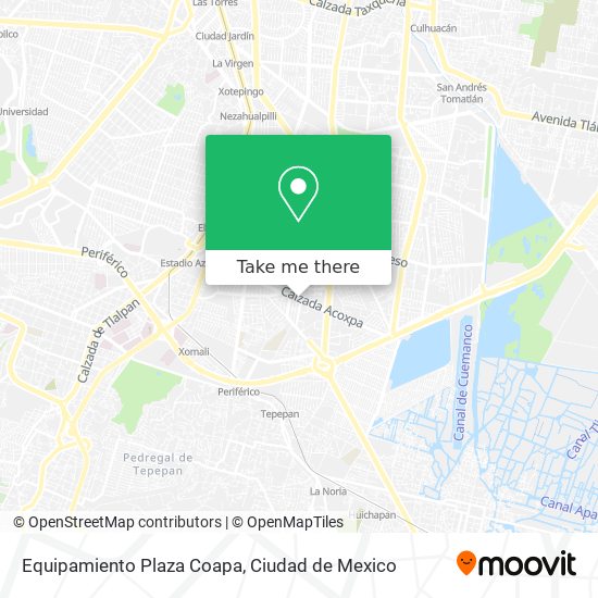 Mapa de Equipamiento Plaza Coapa