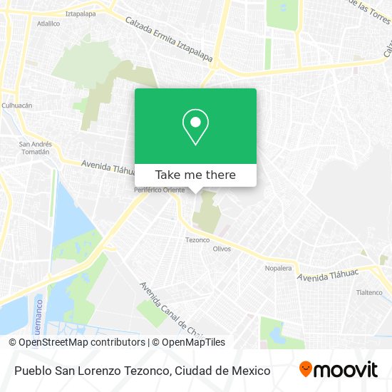 Mapa de Pueblo San Lorenzo Tezonco