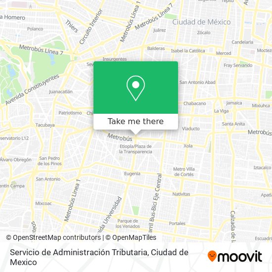 Mapa de Servicio de Administración Tributaria