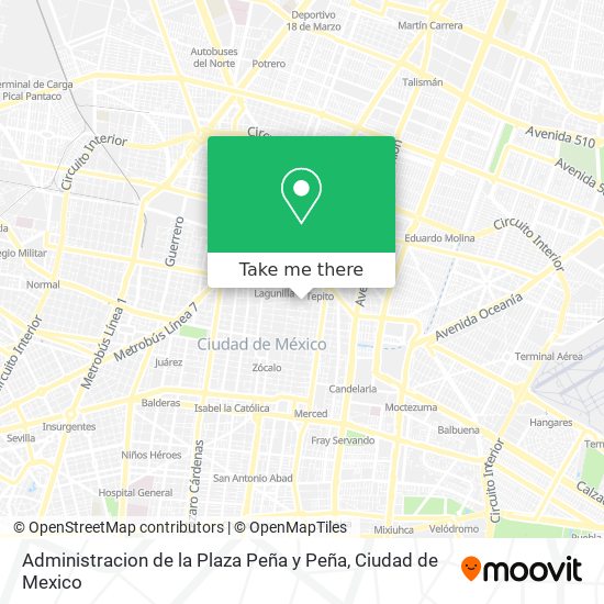 Administracion de la Plaza Peña y Peña map