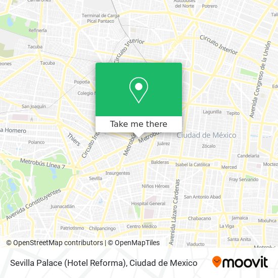 Mapa de Sevilla Palace (Hotel Reforma)
