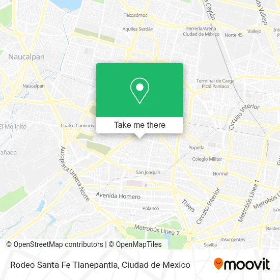 Rodeo Santa Fe Tlanepantla map