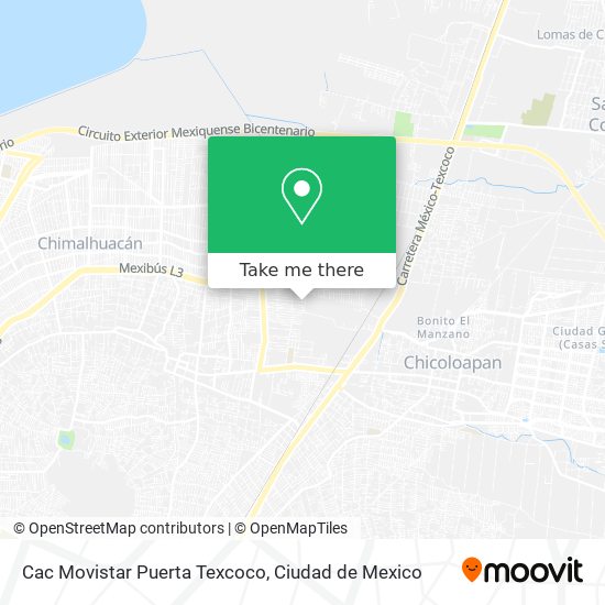 Cac Movistar Puerta Texcoco map