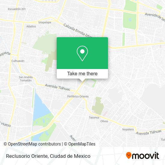 Mapa de Reclusorio Oriente