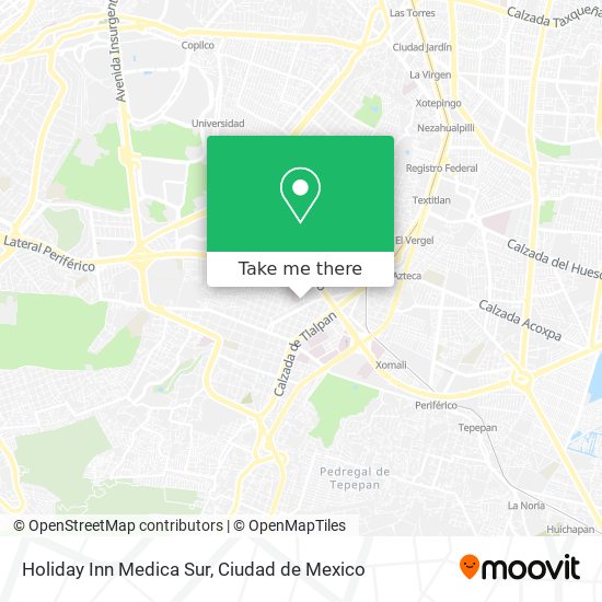 Holiday Inn Medica Sur map