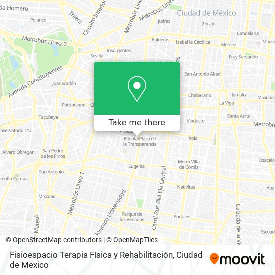 Fisioespacio Terapia Física y Rehabilitación map