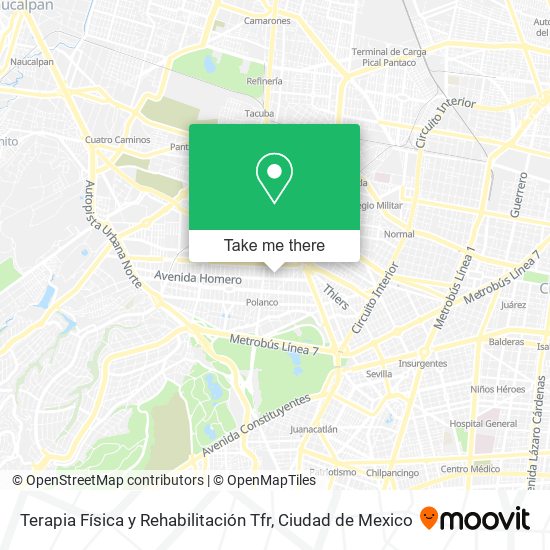 Terapia Física y Rehabilitación Tfr map