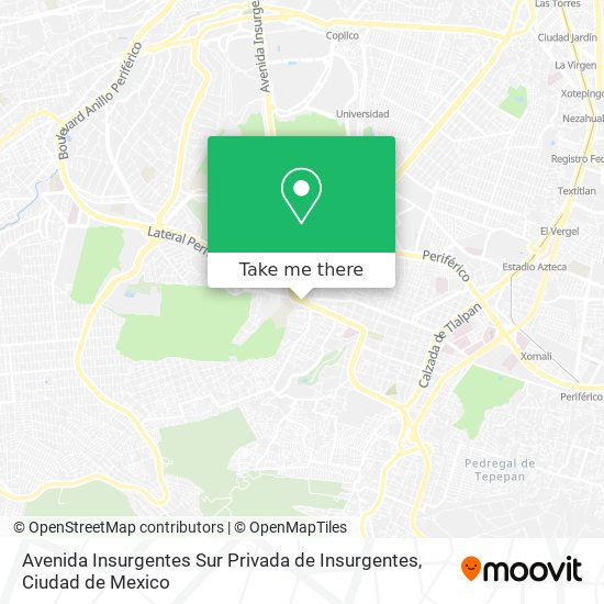 Mapa de Avenida Insurgentes Sur Privada de Insurgentes