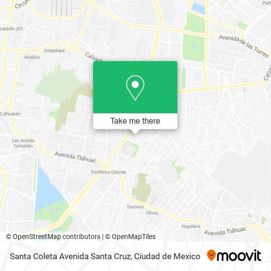 Santa Coleta Avenida Santa Cruz map