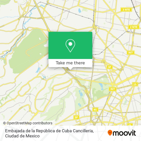 Embajada de la República de Cuba Cancillería map