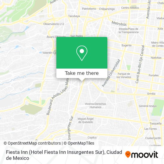 Mapa de Fiesta Inn (Hotel Fiesta Inn Insurgentes Sur)