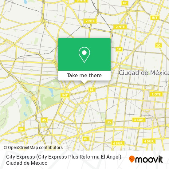 Mapa de City Express (City Express Plus Reforma El Ángel)