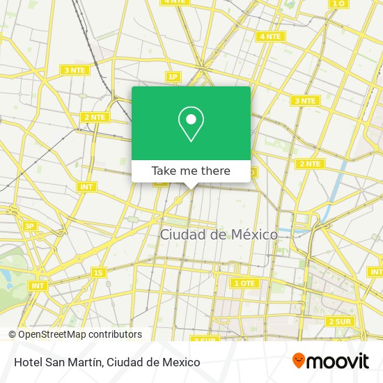 Hotel San Martín map
