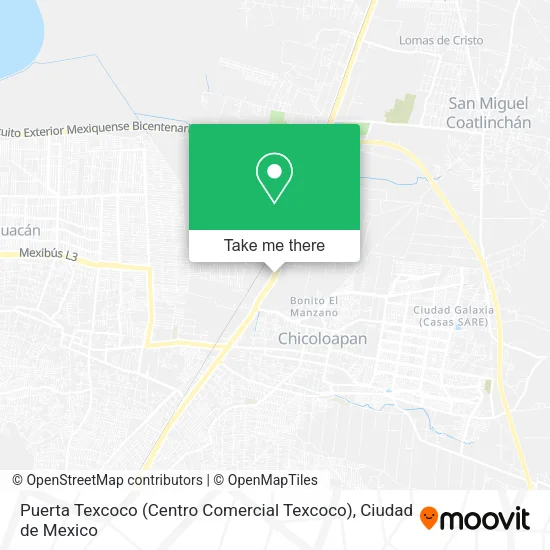 Mapa de Puerta Texcoco (Centro Comercial Texcoco)