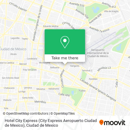 Hotel City Express (City Express Aeropuerto Ciudad de Mexico) map